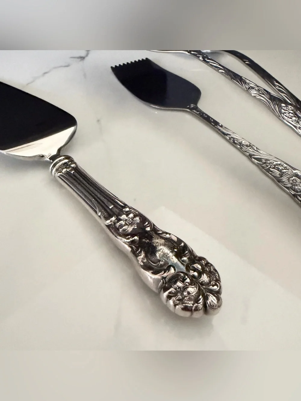 SET of 3 Serving Utensils - including Pie Server - by Reed & Barton